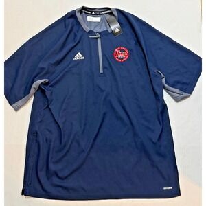 Adidas Lower Merion‎ Little League Shirt 1/4 Zip Short Sleeve Blue Size X-Large